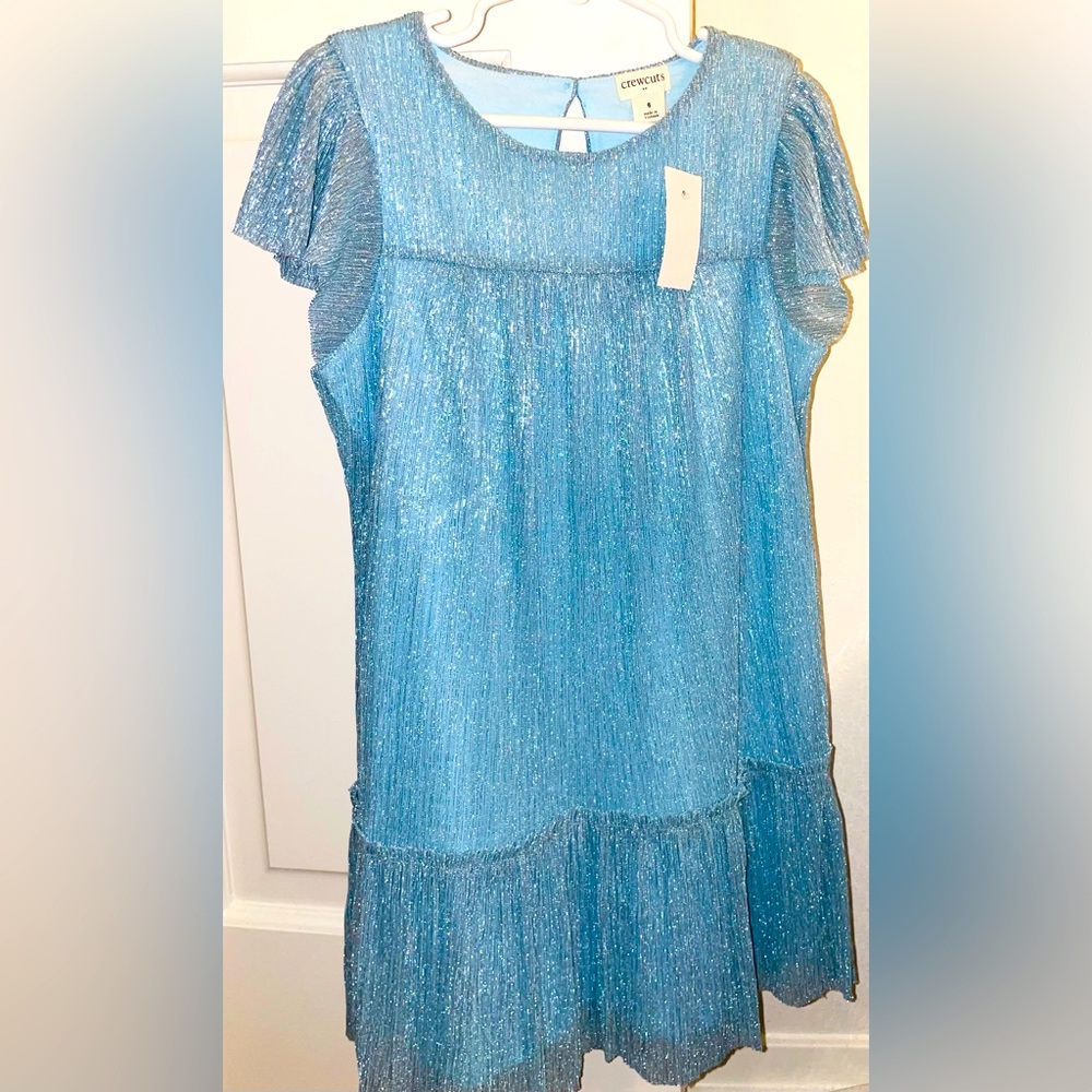 J.Crew Girls Sparkle Tiered Dress Size 6